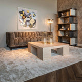 Richmond Interiors Biltmore Square Coffee Table - Beige Travertine