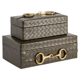 Richmond Interiors Blade Storage Box – Olive – Set of 2