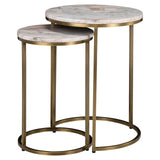 Richmond Interiors Bottega End Table – Blush Beige – Set of 2