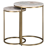 Richmond Interiors Bottega End Table – Blush Beige – Set of 2