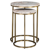 Richmond Interiors Bottega End Table – Blush Beige – Set of 2