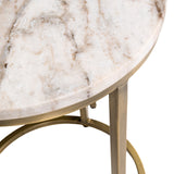 Richmond Interiors Bottega End Table – Blush Beige – Set of 2