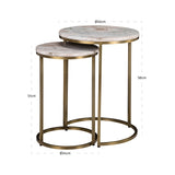 Richmond Interiors Bottega End Table – Blush Beige – Set of 2