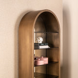 Richmond Interiors Bowic Display Cabinet – Brushed Gold