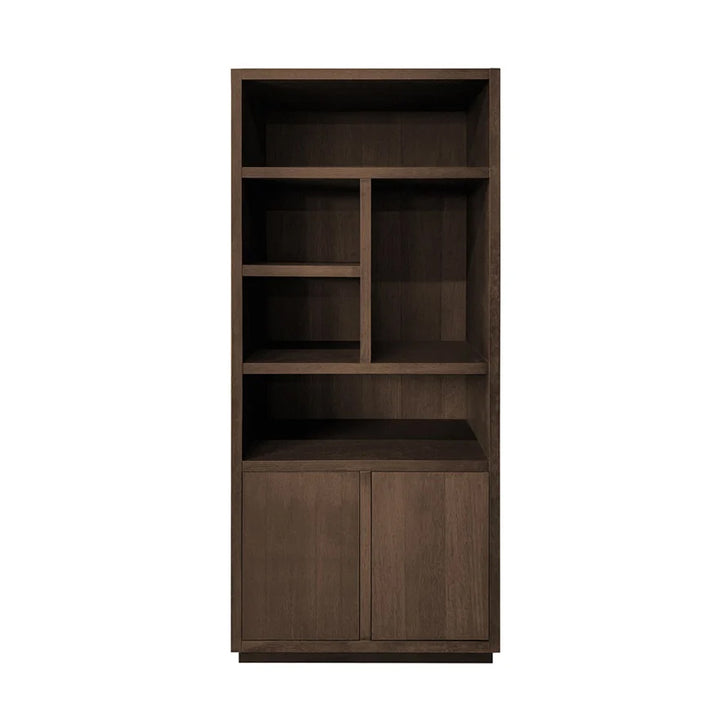 Richmond Interiors Brown Oakura Bookcase with 2 Doors – Right