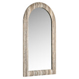 Richmond Interiors Calvo Mirror – Grey Faux Travertine