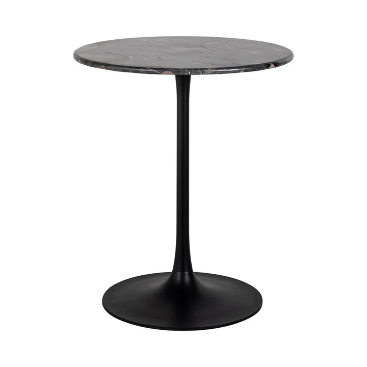 Richmond Interiors Carlten Round Bistro Table – Black Marble