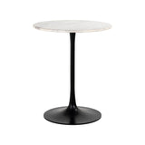 Richmond Interiors Carlten Round Bistro Table – White Marble