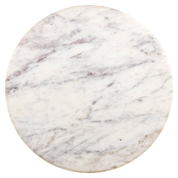 Richmond Interiors Carlten Round Bistro Table – White Marble