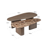 Richmond Interiors Castello Coffee Table – Set of 2 – Smoked Charcoal