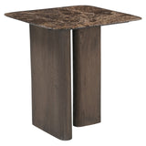 Richmond Interiors Castello End Table - Smoked Charcoal Marble Top