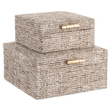 Richmond Interiors Chalenny Storage Box – Brown – Set of 2