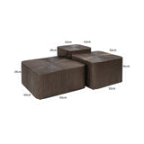 Richmond Interiors Cubes Coffee Table – Set of 3 – Bronze