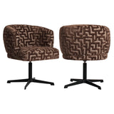 Richmond Interiors Dinan Dining Chair – Brown Labyrinth