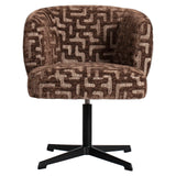 Richmond Interiors Dinan Dining Chair – Brown Labyrinth