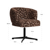 Richmond Interiors Dinan Dining Chair – Brown Labyrinth