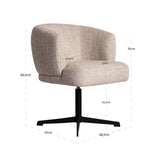 Richmond Interiors Dinan Dining Chair – Cream Tweed