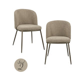 Richmond Interiors Elvi Dining Chair – Mocca – Set of 2