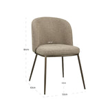 Richmond Interiors Elvi Dining Chair – Mocca – Set of 2