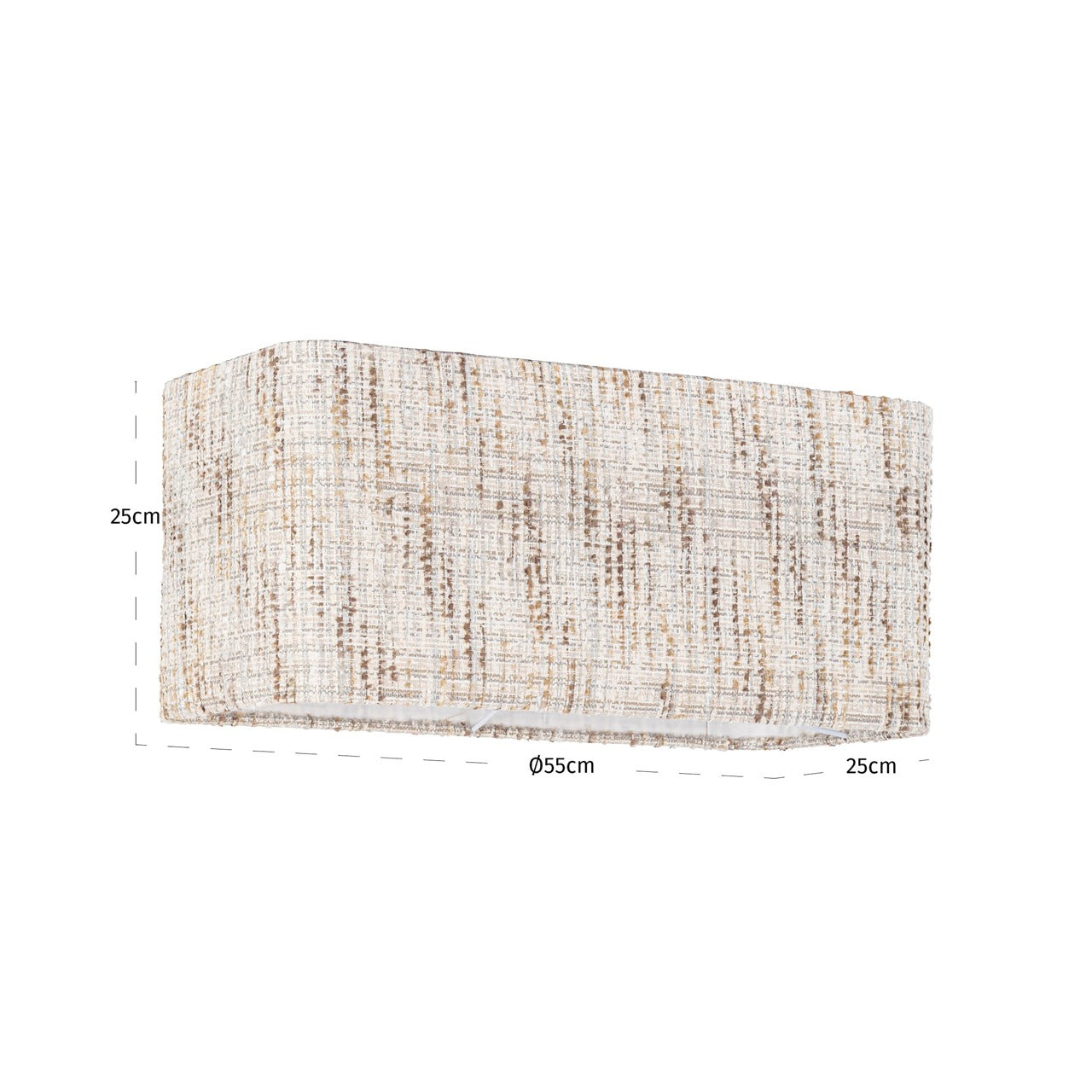 Richmond Interiors Filou Rectangular Lampshade – Cream Coco – Large