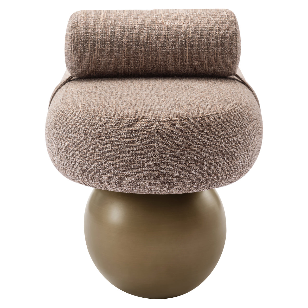 Richmond Interiors Geneva Bench - Brown Tweed