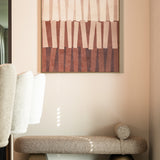 Richmond Interiors Geneva Bench - Brown Tweed