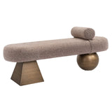 Richmond Interiors Geneva Bench - Brown Tweed