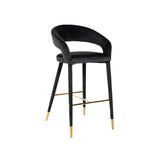 Richmond Interiors Gia Bar Stool in Anthracite Velvet – Excess Stock