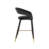 Richmond Interiors Gia Bar Stool in Anthracite Velvet – Excess Stock