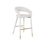 Richmond Interiors Gia Bar Stool in White Boucle – Excess Stock