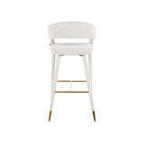 Richmond Interiors Gia Bar Stool in White Boucle – Excess Stock