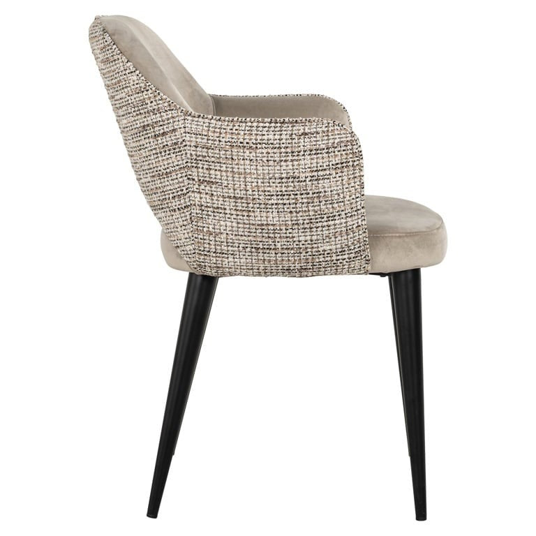 Richmond Interiors Giovanna Armchair in Trendy Nature and Quartz Khaki – Excess Stock