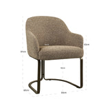 Richmond Interiors Hadley Chair - Brown Tweed