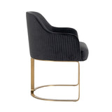 Richmond Interiors Hadley Chair in Anthracite Velvet