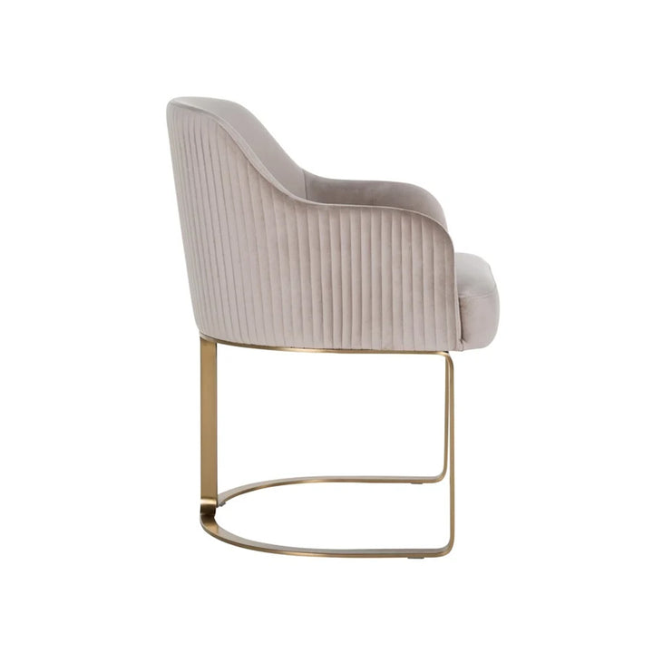 Richmond Interiors Hadley Chair in Khaki Velvet