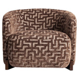 Richmond Interiors Hannah Lounge Chair – Brown Labyrinth