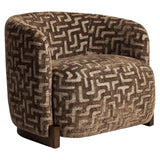 Richmond Interiors Hannah Lounge Chair – Brown Labyrinth