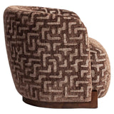 Richmond Interiors Hannah Lounge Chair – Brown Labyrinth