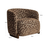 Richmond Interiors Hannah Lounge Chair – Brown Labyrinth