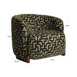 Richmond Interiors Hannah Lounge Chair – Moss Labyrinth