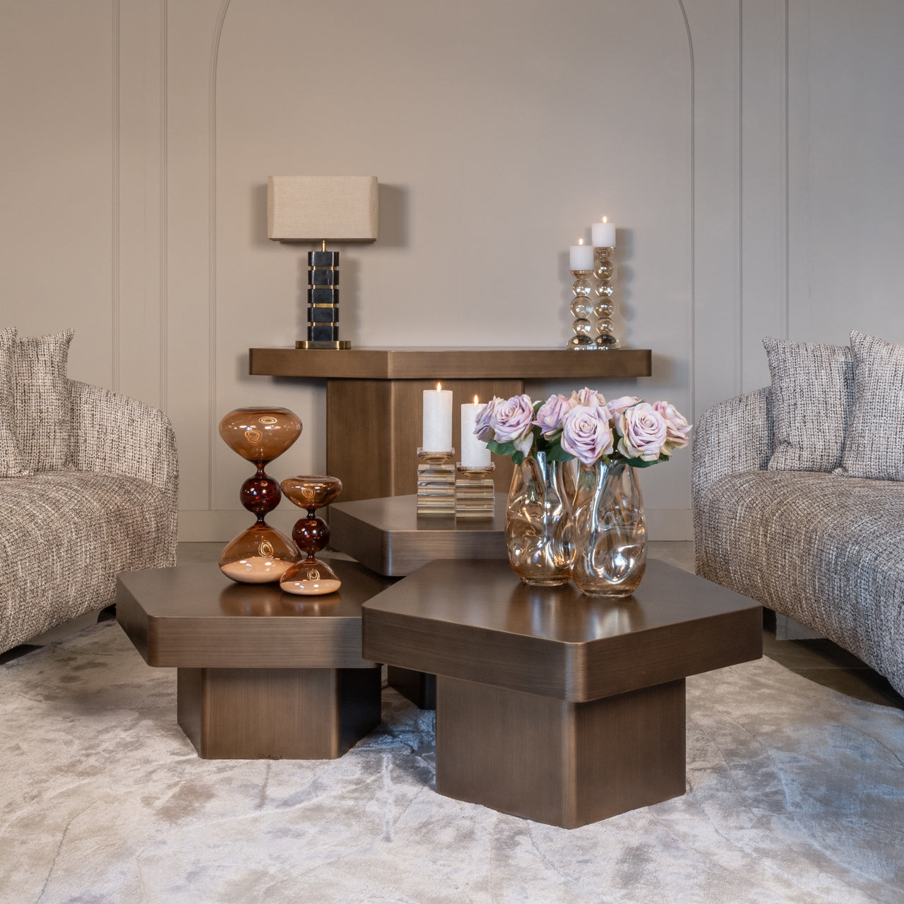 Richmond Interiors Hexa Coffee Table – Set of 3