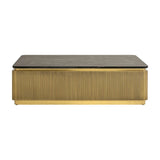Richmond Interiors Ironville Rectangular Marble Coffee Table