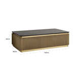 Richmond Interiors Ironville Rectangular Marble Coffee Table
