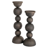 Richmond Interiors Large Jersey Candle Holder – Antique Brass