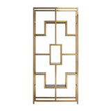 Richmond Interiors Magnus Steel and Glass Display Unit – Brushed Gold