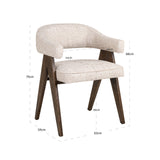 Richmond Interiors Mori Dining Chair – Cream Tweed