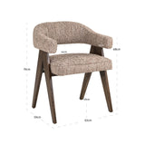 Richmond Interiors Mori Dining Chair – Mocca Linear
