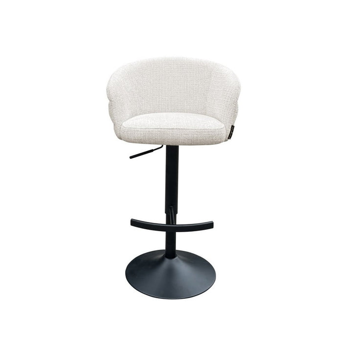 Richmond Interiors Nikki Swivel Stool – Beige Chenille