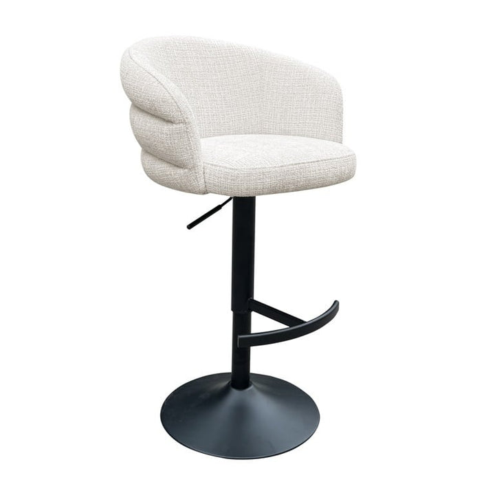 Richmond Interiors Nikki Swivel Stool – Beige Chenille