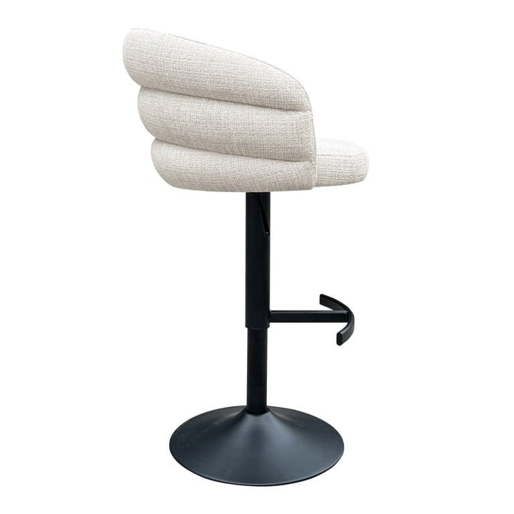 Richmond Interiors Nikki Swivel Stool – Beige Chenille